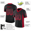 Maxcorners Custom Black Red-Gray Drift Fashion Football Jersey LM2605