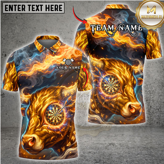 Maxcorners Darts Lightning Lion Energy Dartboard Multiple Options Personalized Name, Team Name 3D Shirt