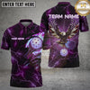 Maxcorners Pickleball Polo Lightning Eagle Power Multiple Options Personalized Name, Team Name 3D Shirt