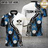 Maxcorners Pickleball Polo Flaming Ball Tribal Swirl Multiple Options Personalized Name, Team Name 3D Shirt
