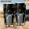 Maxcorners Fishing Tumbler Black Gold Heartbeat Angler Design Personalized Name Tumbler (13 Species)