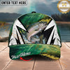Maxcorners Fishing Cap Underwater Graphic Personalized Name 3D Cap (12 Fish Species)