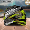 Maxcorners Fishing Neon Green Racing Personalized Name 3D Cap (12 Fish Species)