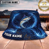 Maxcorners Fishing Blue Water Vortex Fish Scale Personalized 3D Bucket Hat (13 Fish Species)