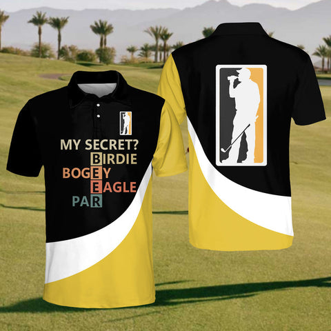 Maxcorners Bogey Mens Golf Polo Shirt, Mens Goft Shirt, Gift For Golf Lovers