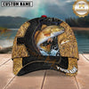 Maxcorners Western Tooled Leather Patchwork & Splash Water Custom Name Fishing Cap