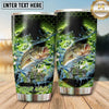 Maxcorners Fishing Tumbler Electric Green Honeycomb Storm Design Personalized Name Tumbler (13 Species)