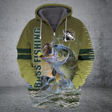 Maxcorners Fishing Shirt Bass Fishing 3d Full Print Fishing Lover