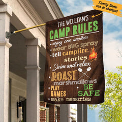 Maxcorners Camping Rules Garden Flag VT08