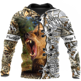 Maxcorners Hunting Camo Face Mask 3D Over Printed Hoodie