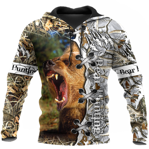 Maxcorners Hunting Camo Face Mask 3D Over Printed Hoodie