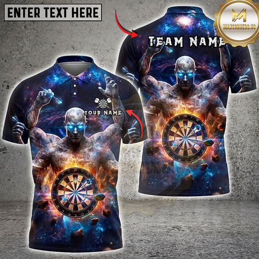 Maxcorners Darts Cosmic Gorilla Blazing Dartboard Multiple Options Personalized Name, Team Name 3D Shirt
