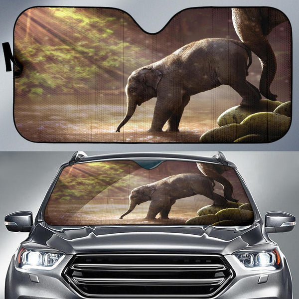 Maxcorners Baby Elephant Cute Car Sun Shade