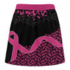 Maxcorners Customized Bowling Trouser Skirts With Shorts Underneath, Bowling Ribbon Strike For Change With Pockets