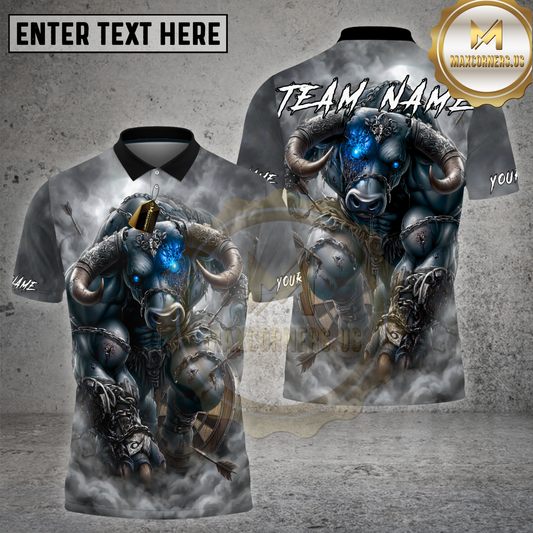Maxcorners Darts Shirt Minotaur Warrior Storm Rage Multicolor Options Personalized Name, Team Name 3D Shirt (4 Colors)