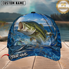 Maxcorners Fishing Ocean Blue Water Splash Customized Name 3D Cap