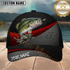 Maxcorners Fishing Neon Ocean Black Red Metal Mesh Customized Name 3D Cap