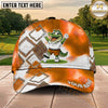 Maxcorners Golf Happy Alligator Golfer Geometric Splash Personalized Name 3D Classic Cap