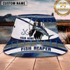 Maxcorners Fishing Fish Reaper White Green Scale Personalized 3D Bucket Hat (13 Fish Species)