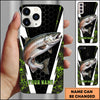 Maxcorners Fishing Honeycomb Green Camo Personalized Name 3D Phone Case (12 Fish Species)