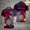 Maxcorners Darts Shirt Neon Dartboard Multiple Options Personalized Name, Team Name 3D Shirt