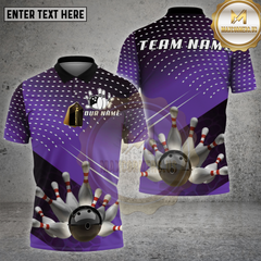 Maxcorners Bowling Shirt Strike Explosion Multioptions Personalized Name, Team Name Unisex 3D Shirt (4 Colors)