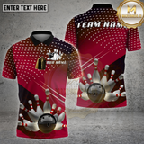 Maxcorners Bowling Shirt Strike Explosion Multioptions Personalized Name, Team Name Unisex 3D Shirt (4 Colors)
