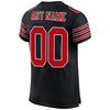 Maxcorners Custom Black Red-White Mesh Authentic Classic Football Jersey LM2605