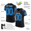 Maxcorners Custom Black Panther Blue-White Mesh Authentic Football Jersey LM2605