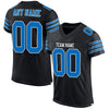 Maxcorners Custom Black Panther Blue-White Mesh Authentic Football Jersey LM2605