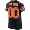 Maxcorners Custom Black Orange-White Mesh Authentic Classic Football Jersey LM2605