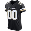 Maxcorners Custom Black White-Vegas Gold Mesh Authentic Football Jersey LM2605