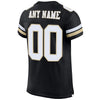 Maxcorners Custom Black White-Vegas Gold Mesh Authentic Football Jersey LM2605