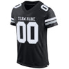 Maxcorners Custom Black White-Silver Mesh Authentic Football Jersey LM2605