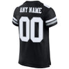 Maxcorners Custom Black White-Silver Mesh Authentic Football Jersey LM2605