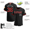 Maxcorners Custom Black Red-White Premium American Flag Fashion Baseball Jersey LM0210