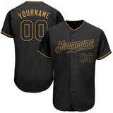 Custom Black Authentic Baseball Jersey (Multicolor)