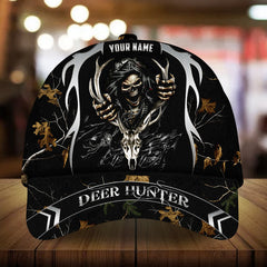 Maxcorners Epic Skull Deer Hunting 3D Multicolor Personalized Cap