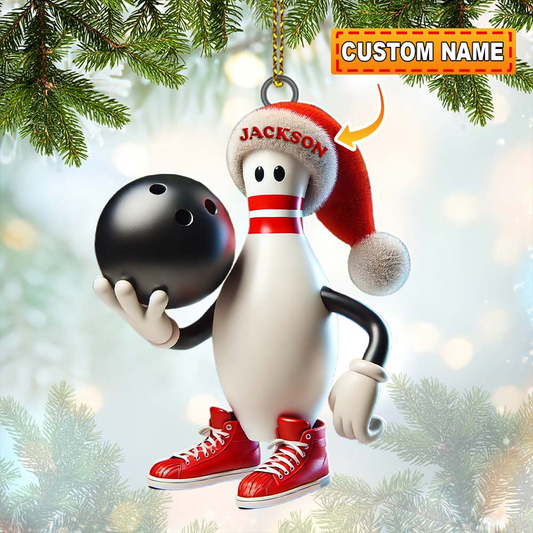 Maxcorners Custom Bowling Ball, Custom Bowling Ball And Kegel Ornaments, Gift For Bowling Lovers