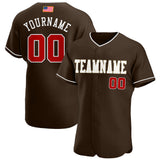 Maxcorners Custom Royal White-Red American Flag Fashion Premium Baseball Jersey LM0210