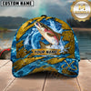Maxcorners Fishing Explosive Water Splash Personalized Name 3D Cap