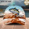 Maxcorners Fishing Retro Scale Pattern Personalized Name 3D Cap (9 Breeds)