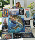 Maxcorners Love Bass Fishing On Lake 3D Quilt - Blanket