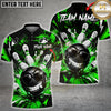 Maxcorners Bowling Skull Ball Strike Multi Options Personalized Name, Team Name 3D Shirt