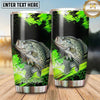 Maxcorners Fishing Tumbler Neon Green Paint Burst Design Personalized Name Tumbler (13 Species)