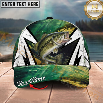 Maxcorners Fishing Cap Underwater Graphic Personalized Name 3D Cap (12 Fish Species)