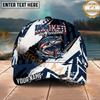 Maxcorners Fishing Patriotic Freedom Graphic Multi Options Personalized Name 3D Cap (11 Fish Species)
