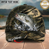 Maxcorners Fishing Camouflage Water Splash Personalized 3D Cap (12 Fish Species)