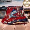 Maxcorners Fishing Green Camo Fishing Adventure with Bold Splash Personalized Name 3D Bucket Hat (13 Fish Species)