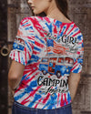 Maxcorners Just A Girl Who Loves Camping And America Tie Dye All Over Print LM2101
